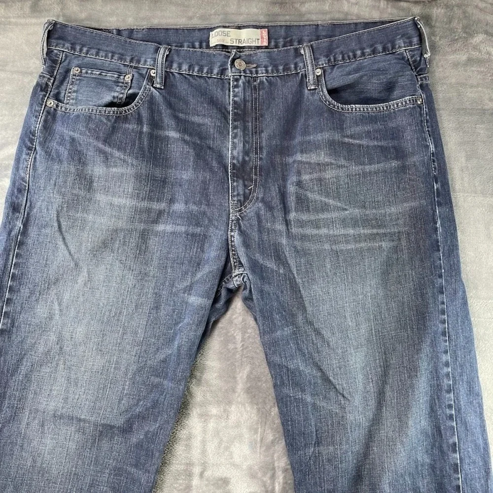 Levi Strauss 569 Loose Straight Stretch Jeans Mens 40x30‎ Dark Wash Blue Denim